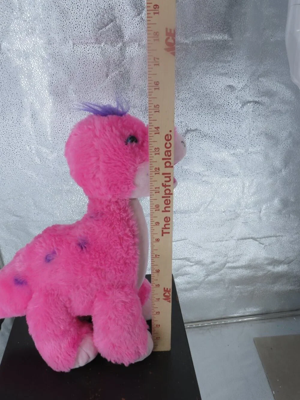 Build A Bear Pink Dinosaur Plush Purple Spots 15 in Medium Soft Stuffed Animal